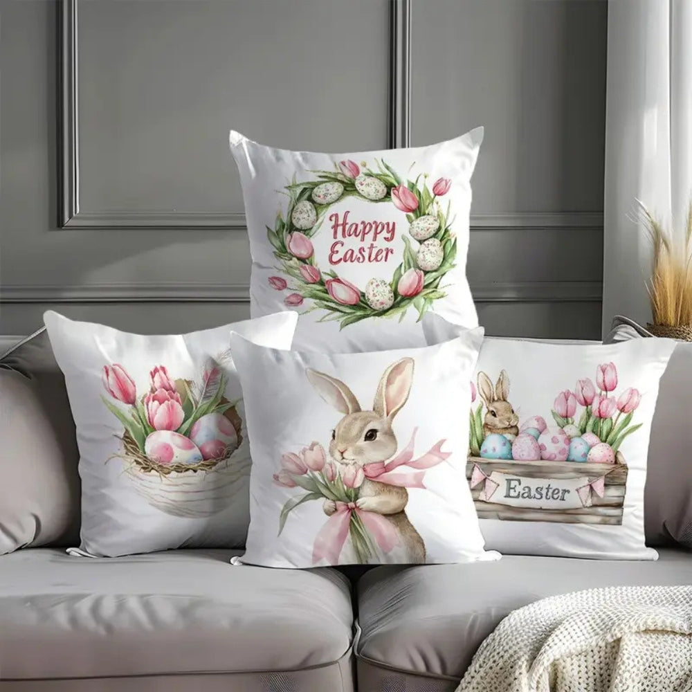 Lulune Spring Easter Cushion Covers | 4pcs Set — product in use