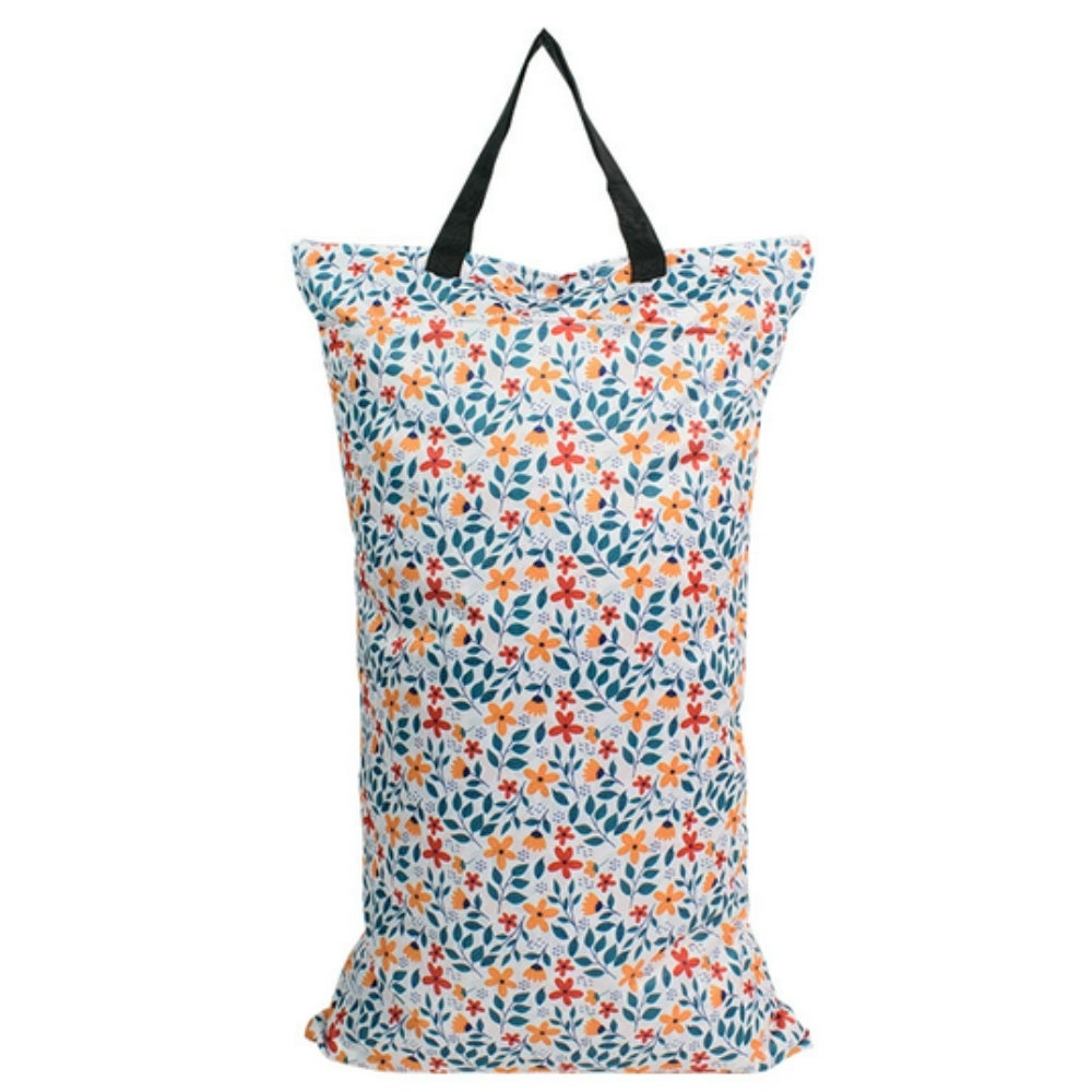 Reusable Cloth Laundry Diaper Storage Bag — material texture close-up