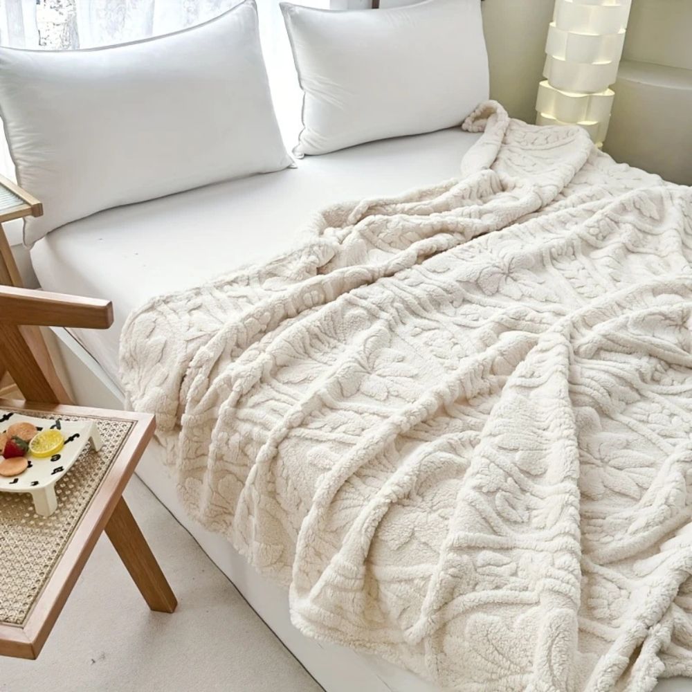 Paris Weave Jacquard Fleece Blanket — product detail view