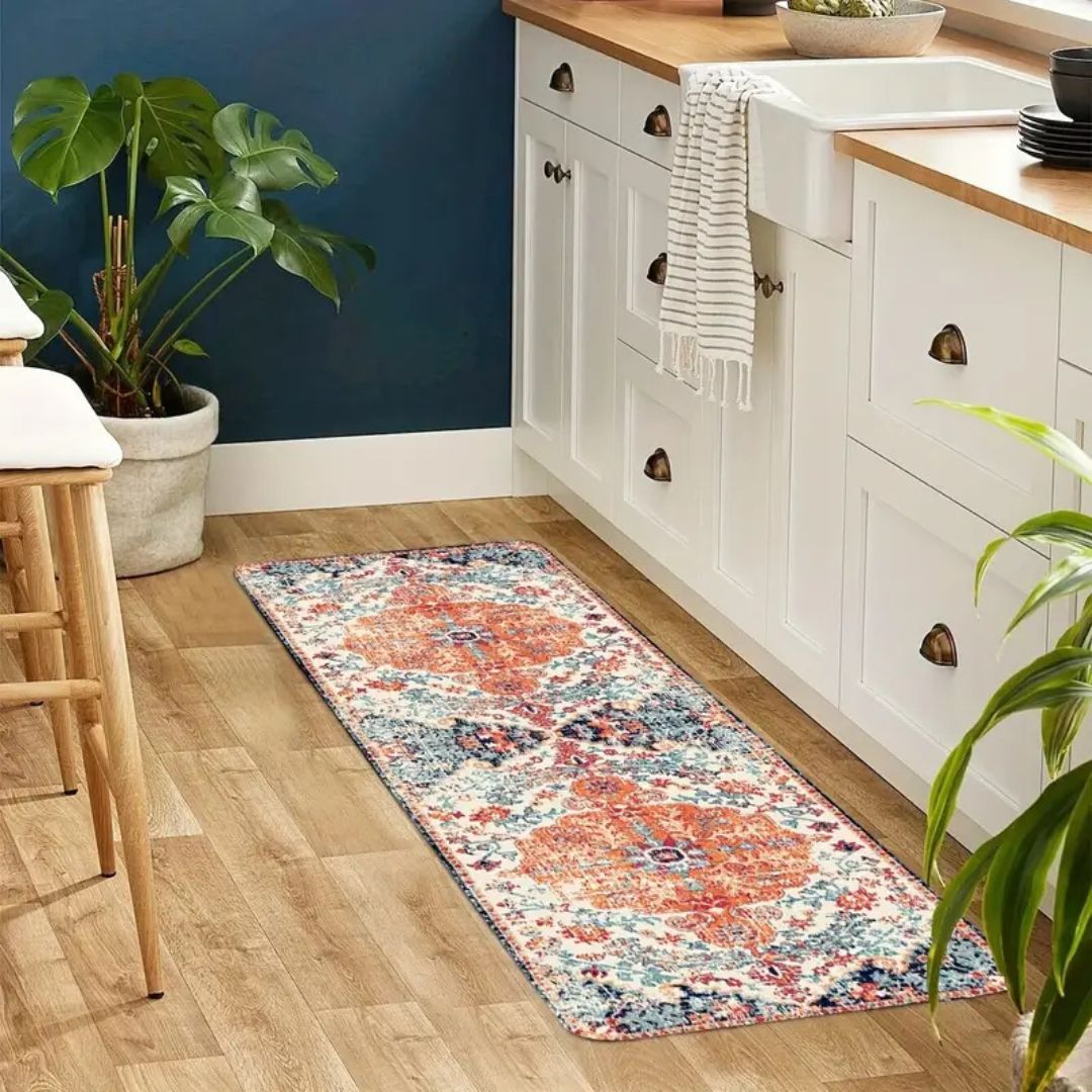 Vintage Bloom Comfort Anti-Fatigue Kitchen Mat — product detail view