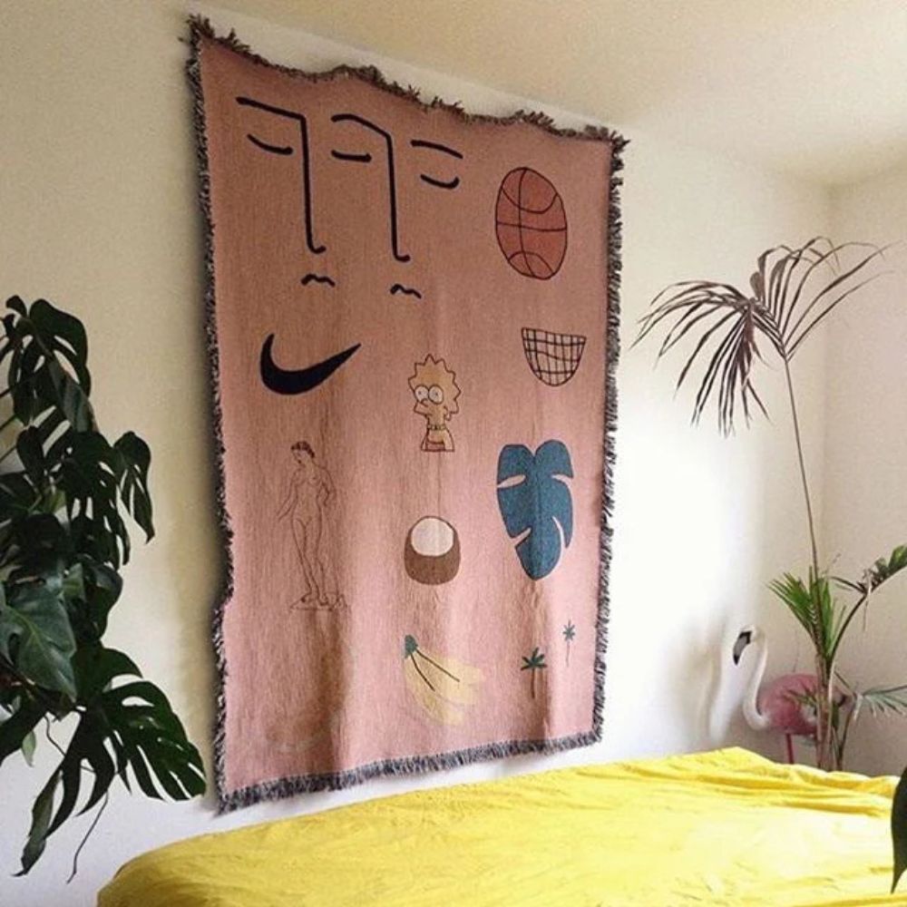 Pink Muse Woven Blanket — main product photo