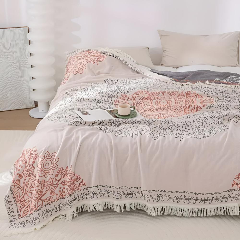 Scandi Chic Cotton Blanket — alternate angle view