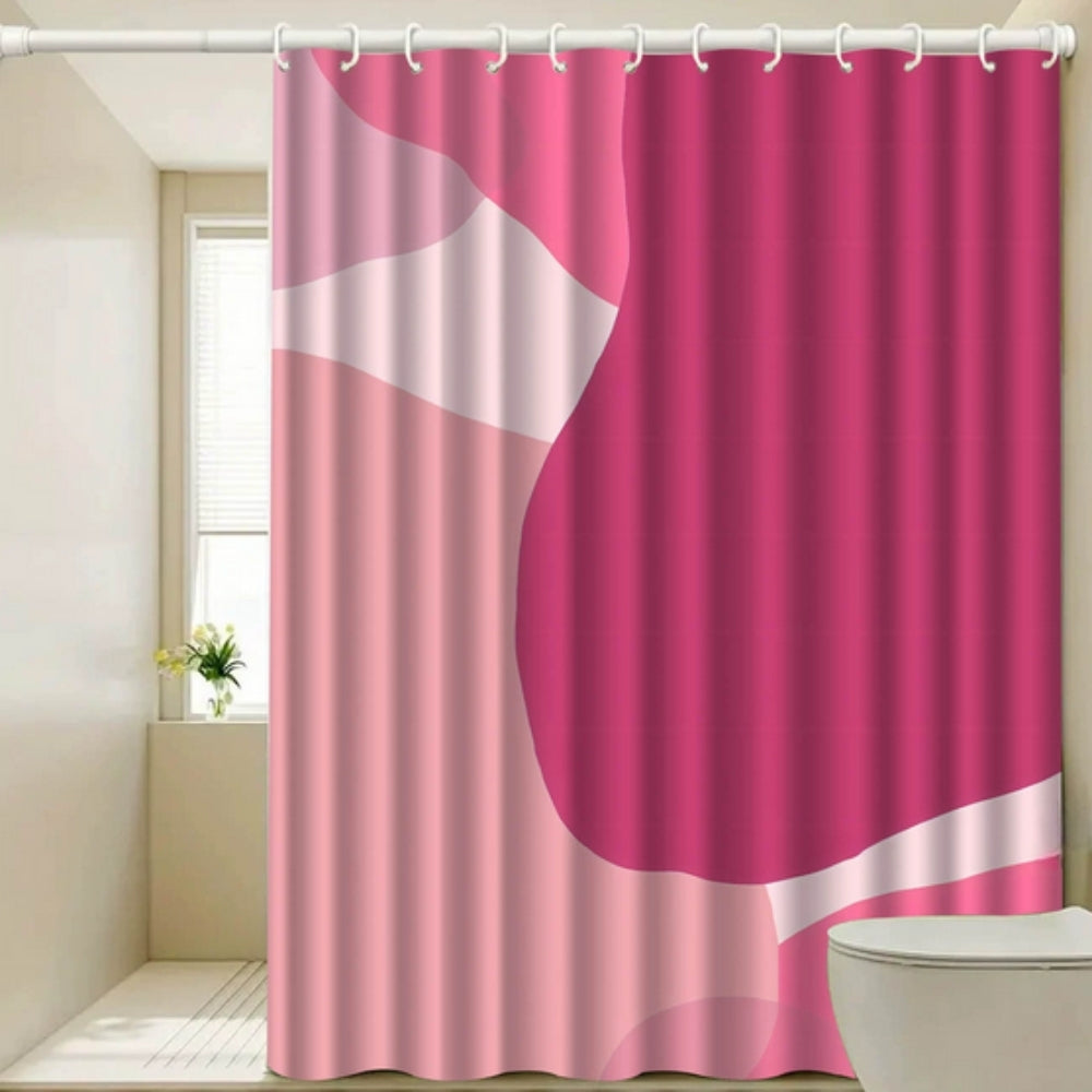 Poppie Bright Pink Bath Curtain — main product photo