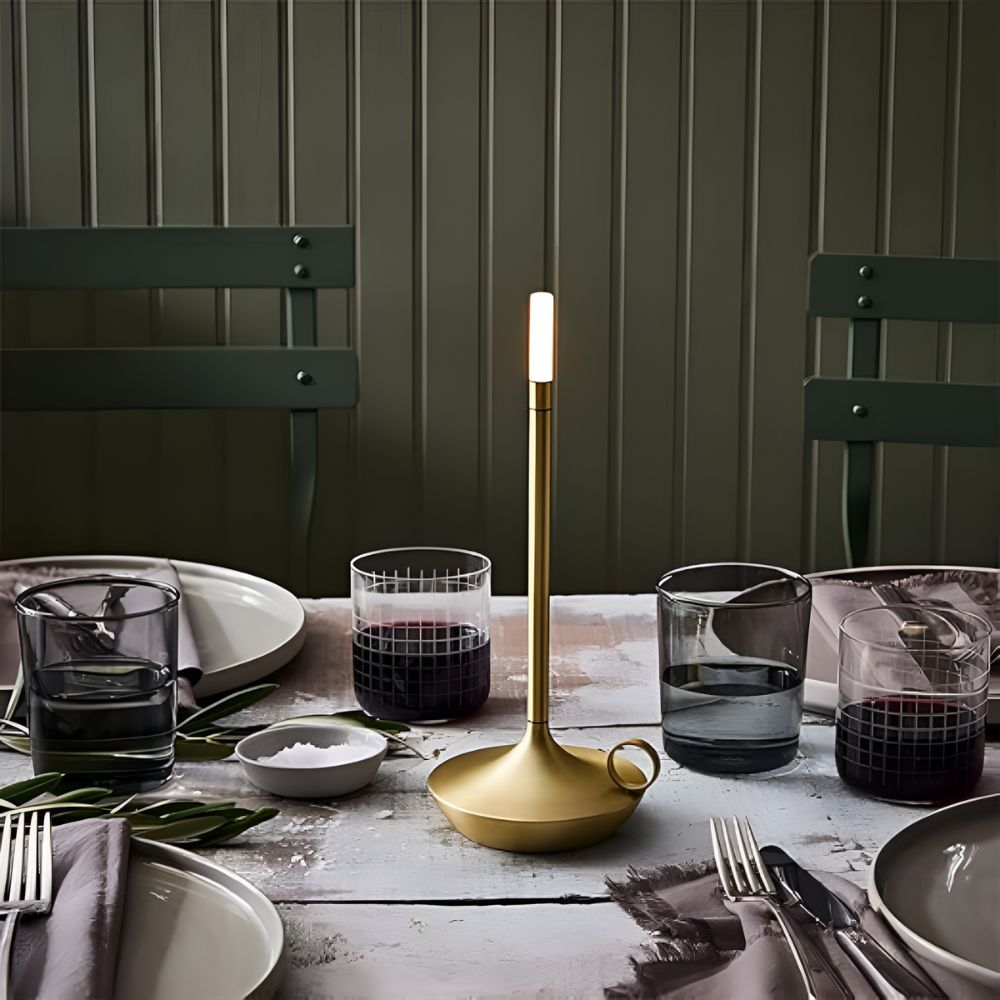Portable Cylindrical Table Lamp — product in use