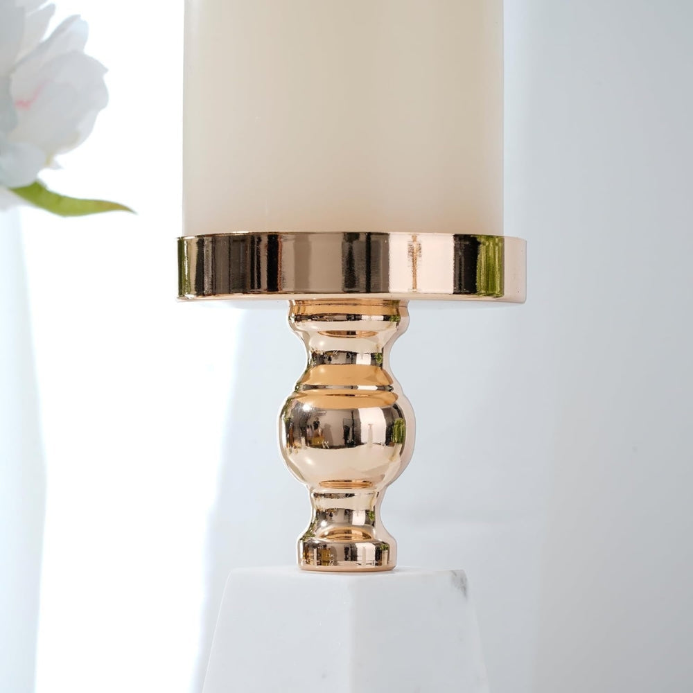 Pyramid Gold Marble Candle Holder — size and scale reference