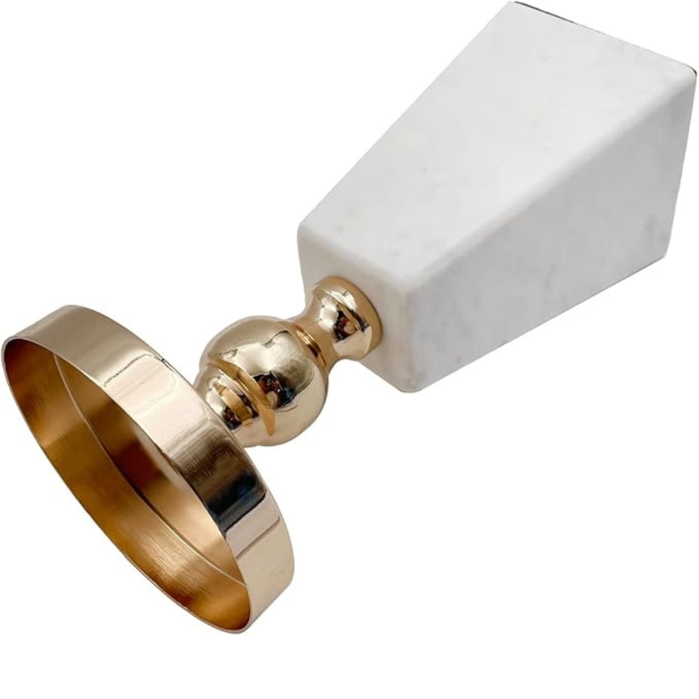 Pyramid Gold Marble Candle Holder — additional view