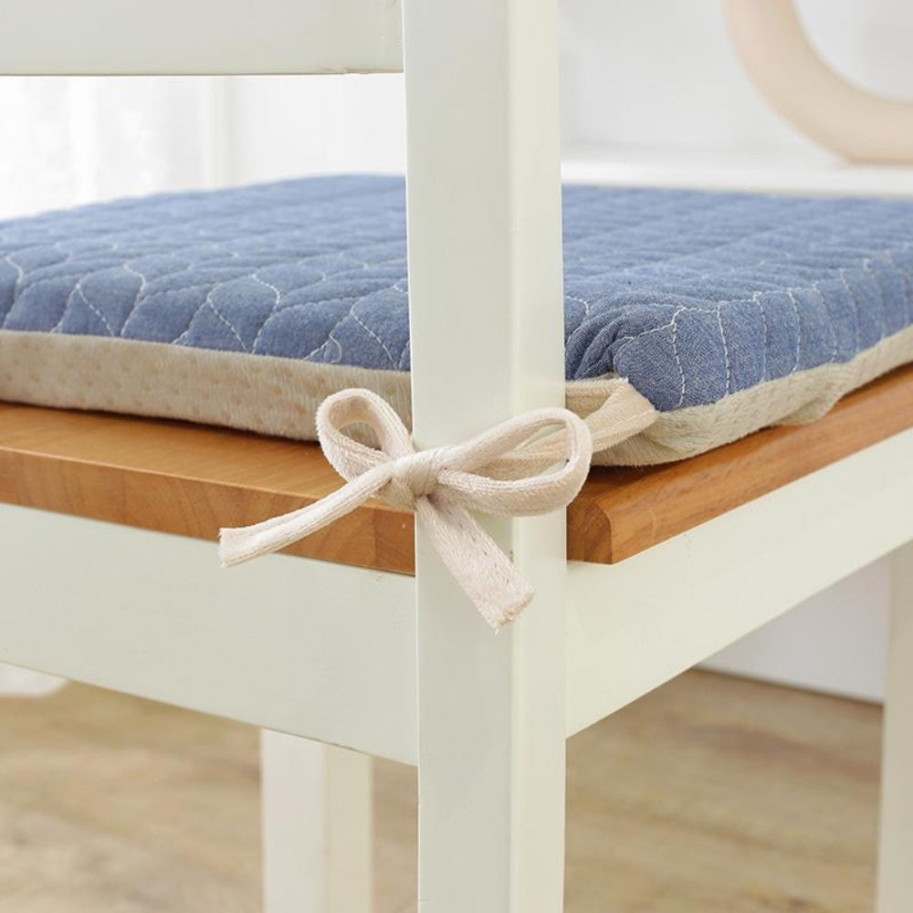Quilted Japanese-Inspired Seat Cushion — material texture close-up