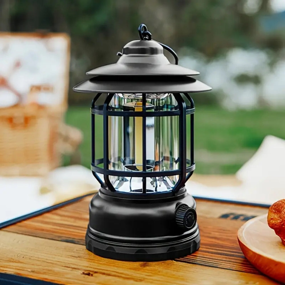 Retro Glow Camping Lantern Lamp — product detail view