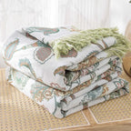 Reverie Floral Tassel Cotton Blanket — product close-up
