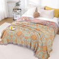 Reversible Paisley Bohemian Cotton Blanket — main product photo