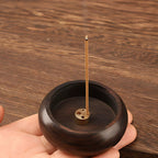 Round Solid Wood Incense Stick Holder — additional view