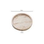Round Travertine Stone Tray — lifestyle shot