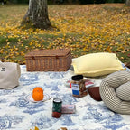 Rustic Ink-Style Print Table Cloth — product in use