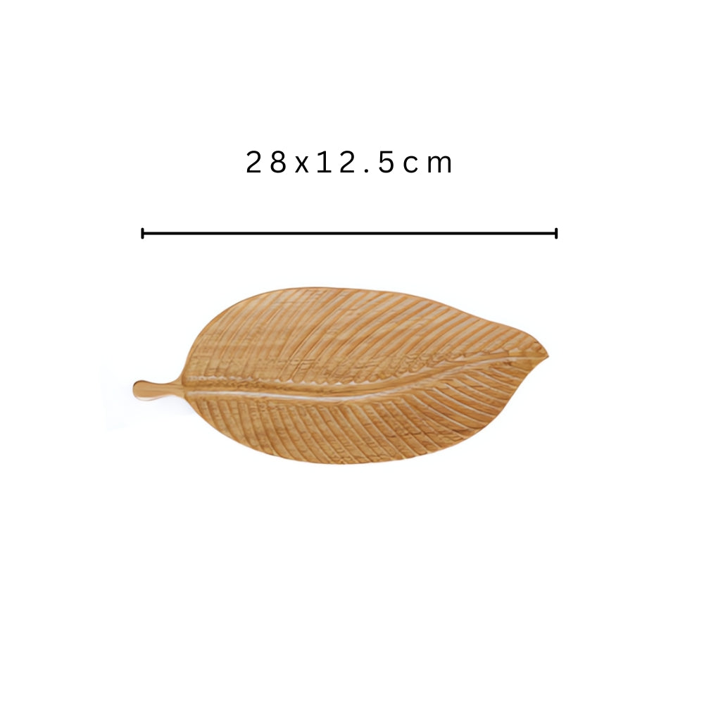 Rustic Leaf Wooden Serving Trays — lifestyle shot