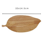 Rustic Leaf Wooden Serving Trays — alternate angle view