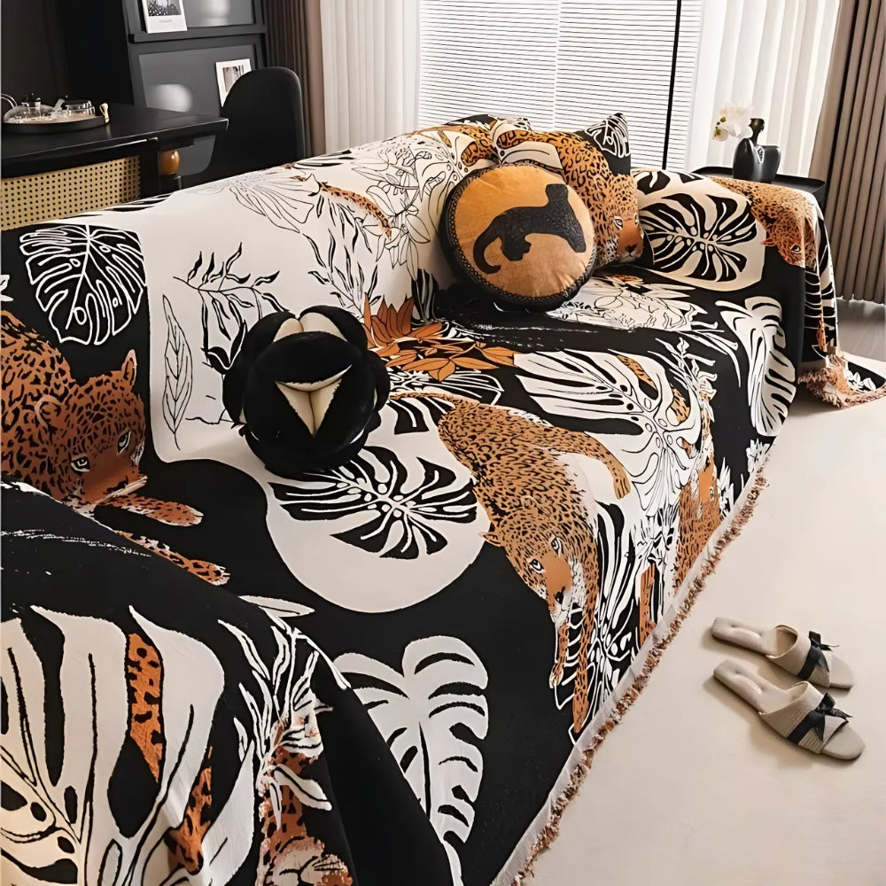 Savara Leopard Sofa Throw Blanket — main product photo
