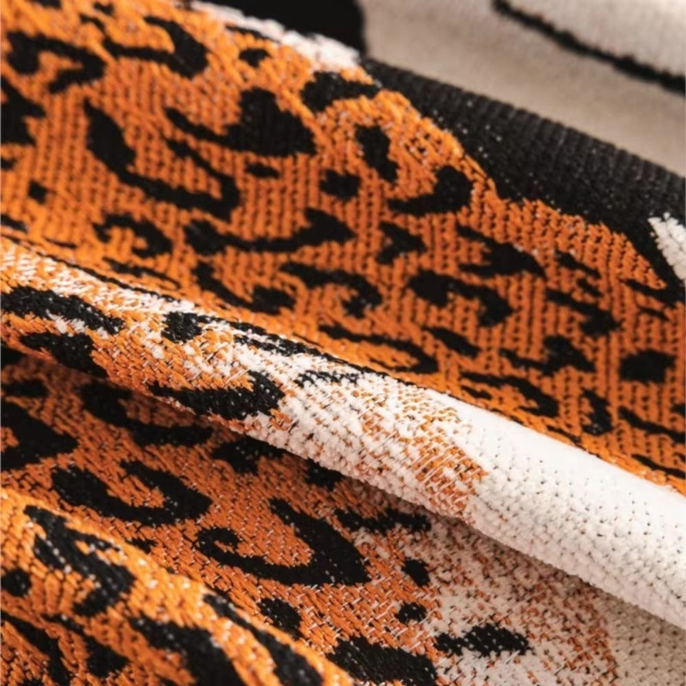 Savara Leopard Sofa Throw Blanket — product detail view