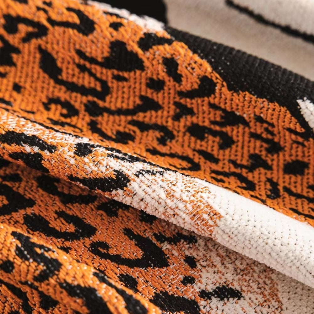 Savara Leopard Sofa Throw Blanket — alternate angle view