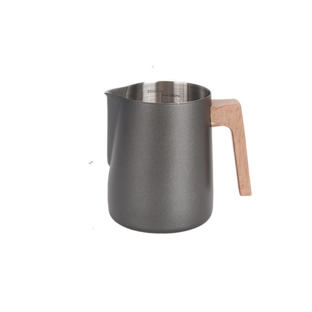 Wood Handle Milk Pitcher — product feature detail