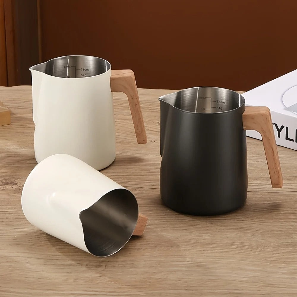 Wood Handle Milk Pitcher — main product photo
