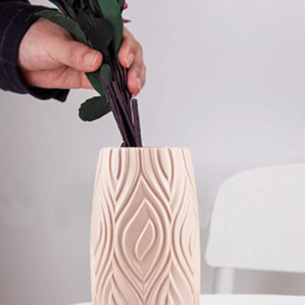 Sculpted Textured Leaf Vase — product detail view