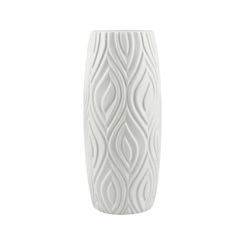 Sculpted Textured Leaf Vase — product feature detail