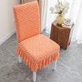Seraphine Embossed Oval Knitting Dining Chair Cover — main product photo