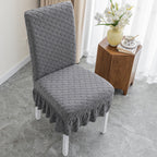 Seraphine Embossed Oval Knitting Dining Chair Cover — lifestyle shot