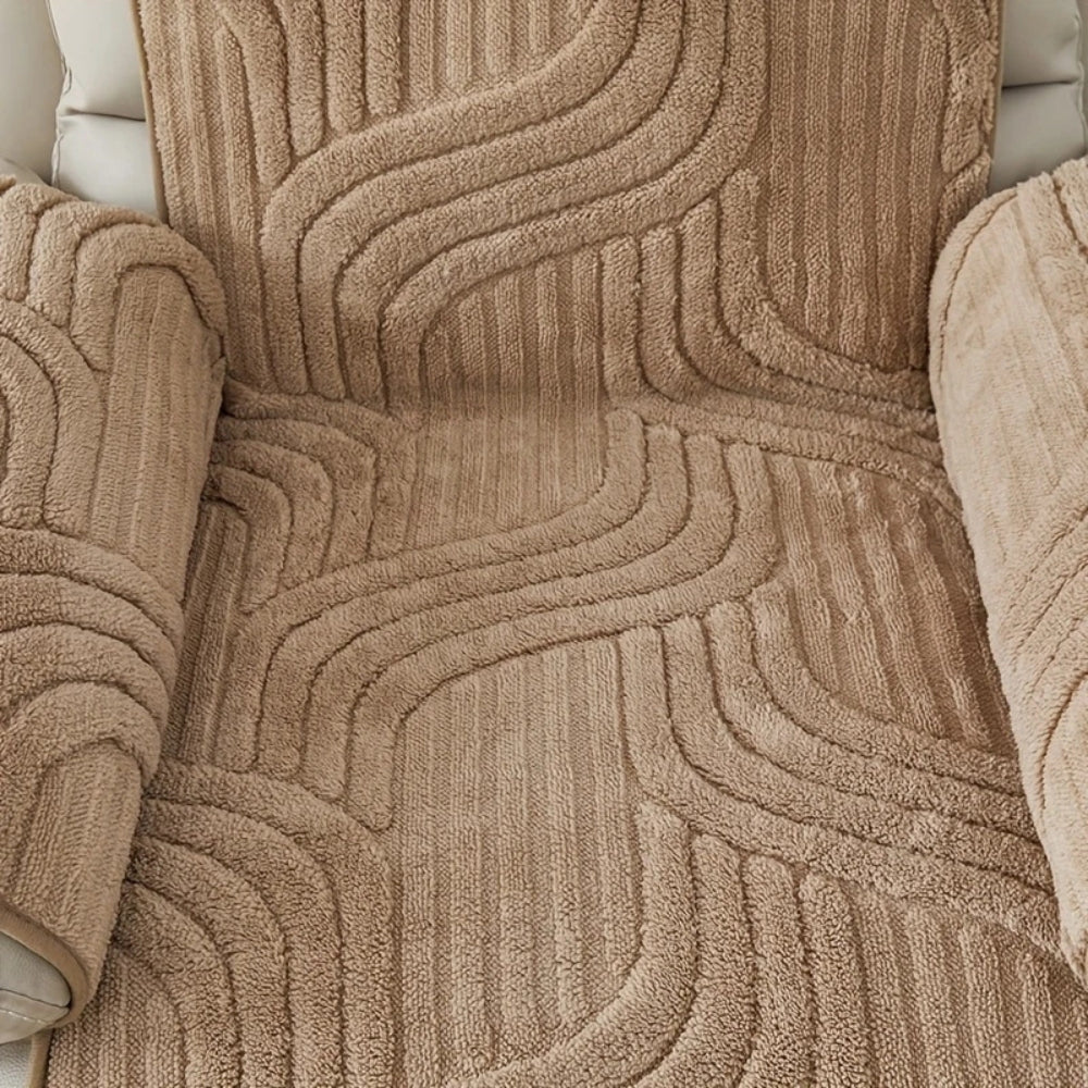 Silven Plush Thickened Anti-Slip Recliner Sofa Cover — product close-up
