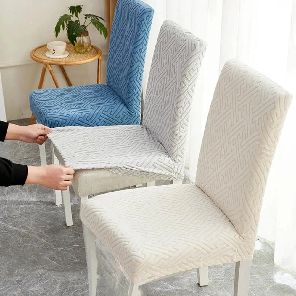 Silvra Elastic Lattice Dining Chair Cover — product detail view