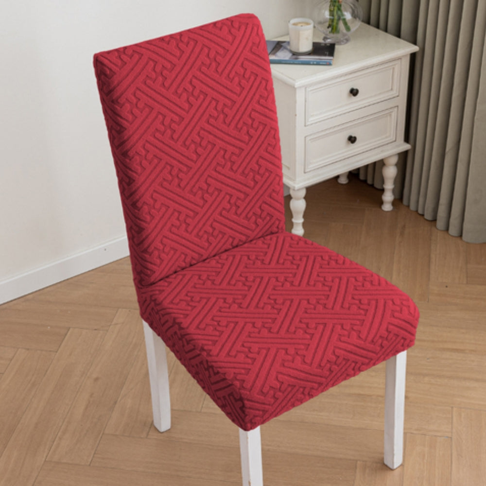 Silvra Elastic Lattice Dining Chair Cover — material texture close-up
