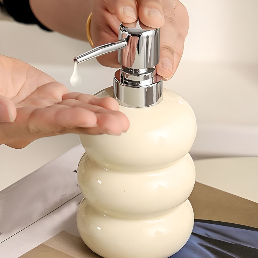 Sleek Sphere Dispenser — product in use