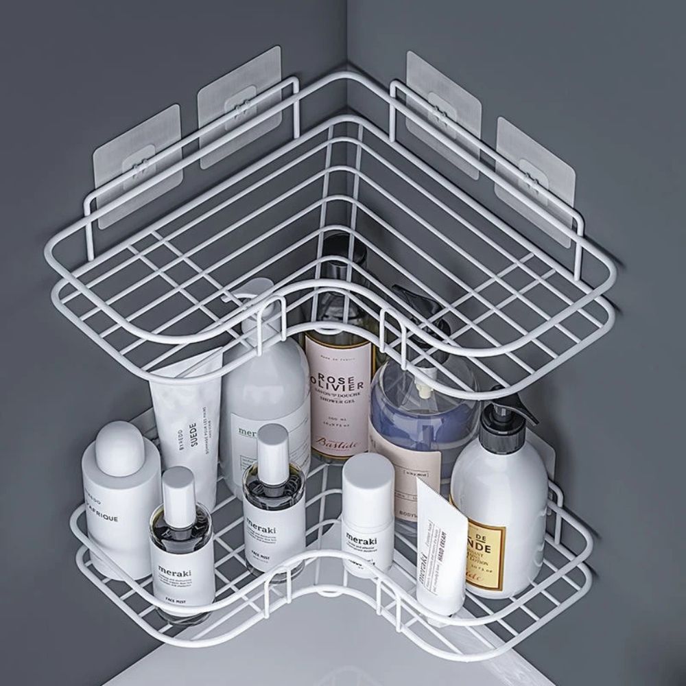 Bathroom Corner Storage Shower Caddy — product in use