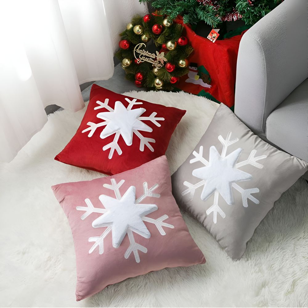 Snowflake Holiday Pillowcase — product detail view