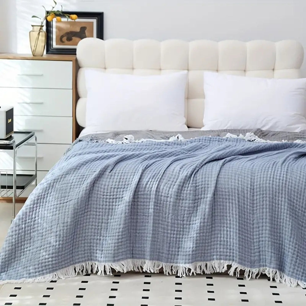 Soft Muslin Breathable Cotton Gauze Blanket — product feature detail