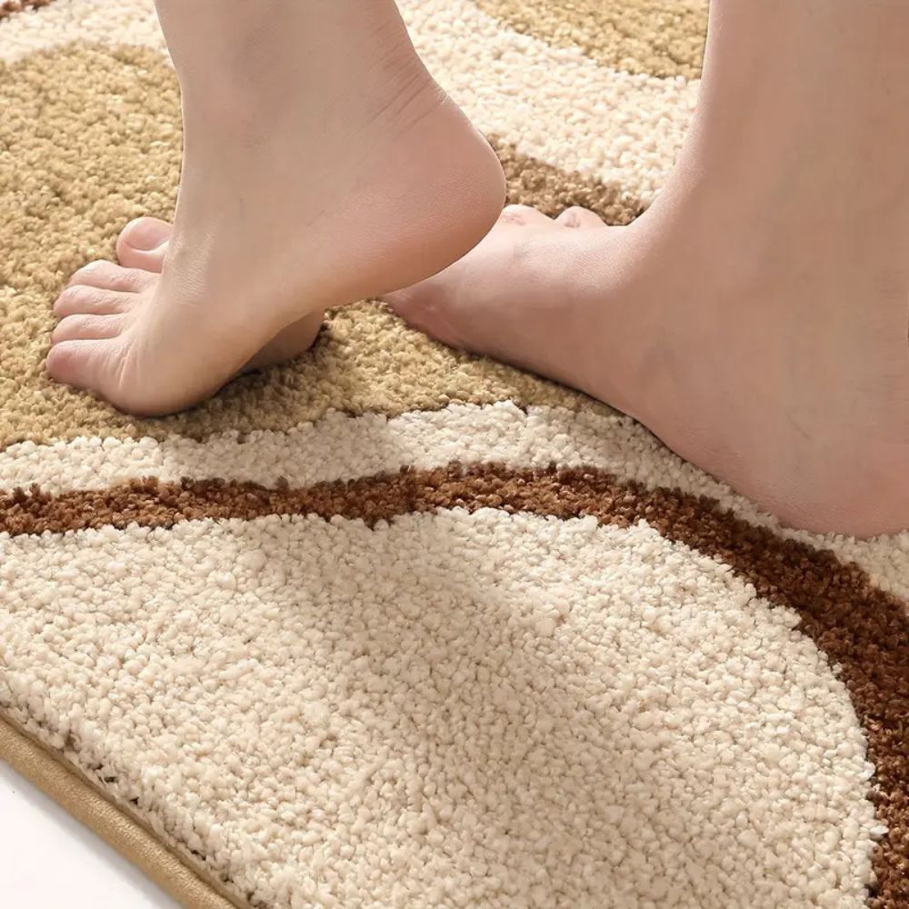 Soft Water Ripple Bath Mat — product in use