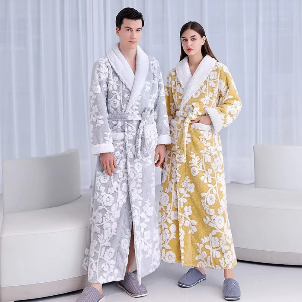 Solane Luxe Jacquard Bathrobe — lifestyle shot