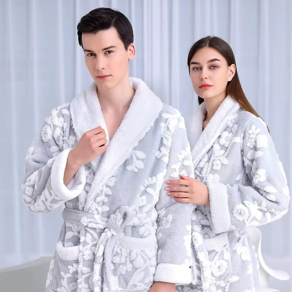 Solane Luxe Jacquard Bathrobe — product in use