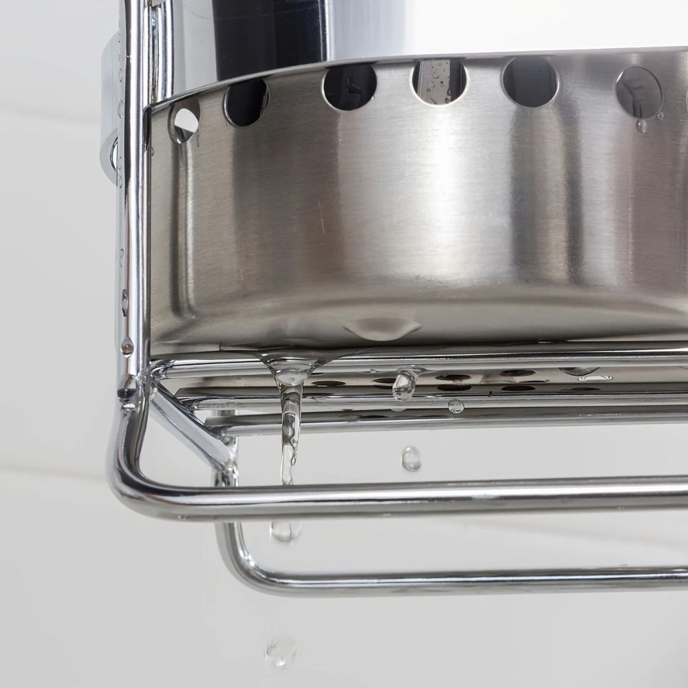 Stainless Steel Utensil Holder with Hole — lifestyle shot
