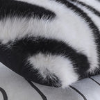 Strié Luxe Faux Fur Cushion Cover — alternate angle view