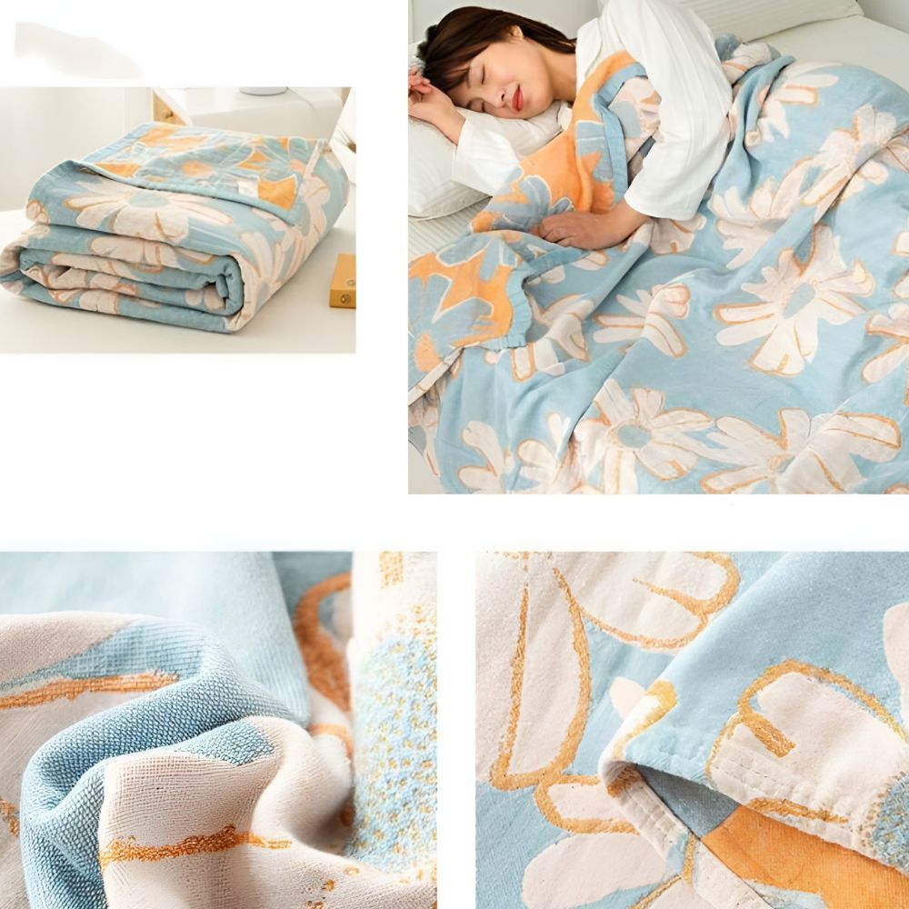 Summer-Ready Daisy Cotton Blanket — product detail view