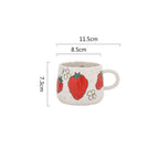 Sunny Fruit Ceramic Mugs — size and scale reference