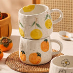 Sunny Fruit Ceramic Mugs — product close-up