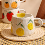 Sunny Fruit Ceramic Mugs — product detail view
