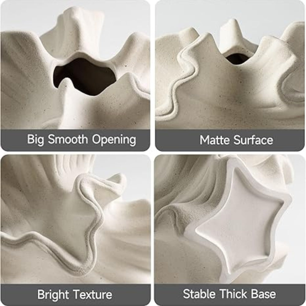 Coral Artisan Ceramic Vase — product in use