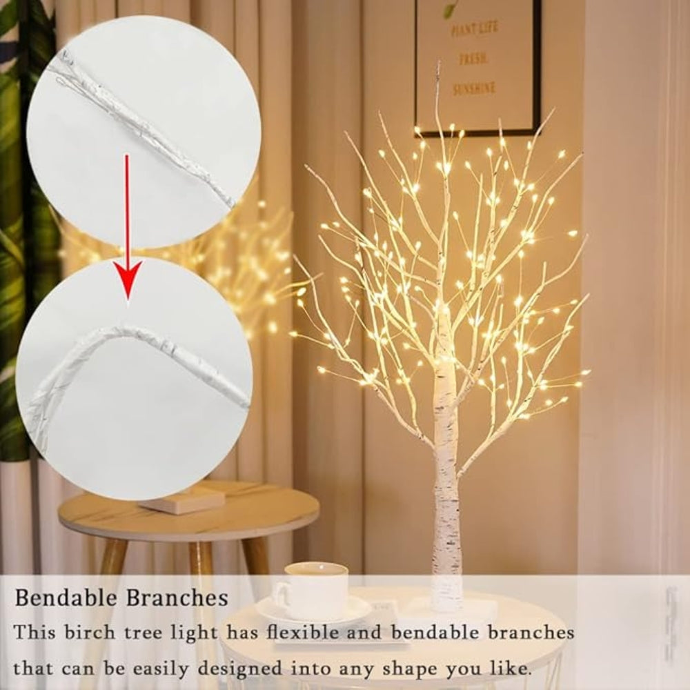 Enchanted Birch Lighted Tree Decor — product in use