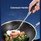 Gleaming Stainless Steel Wooden Utensils | 6Pcs Set — alternate angle view