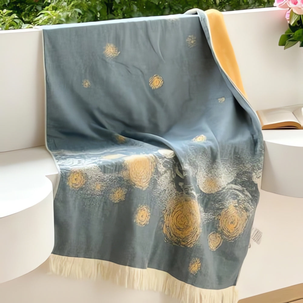 Midnight Swirls Cotton Towel — main product photo
