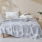 Fresh Floral Comfy Cotton Blanket — alternate angle view