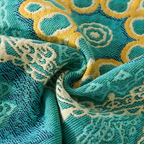 Teal Mandala Cotton Four-Season Blanket — alternate angle view
